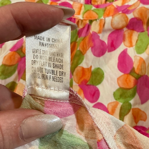 THML Multicolor Abstract Floral Ruffle Sleeve Blouse Women’s XS - Picture 6 of 6